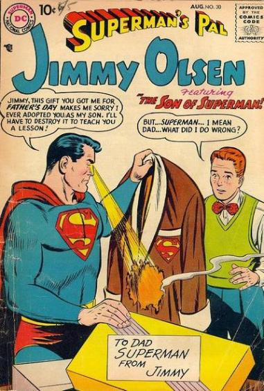 Jimmy Olsen adopted by Superman