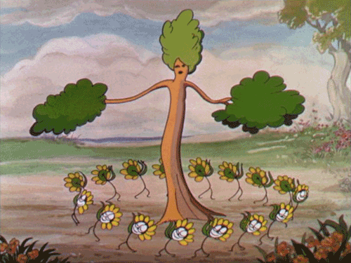 Silly Symphonies Trees and Flowers, 1933, the first animated technicolour short